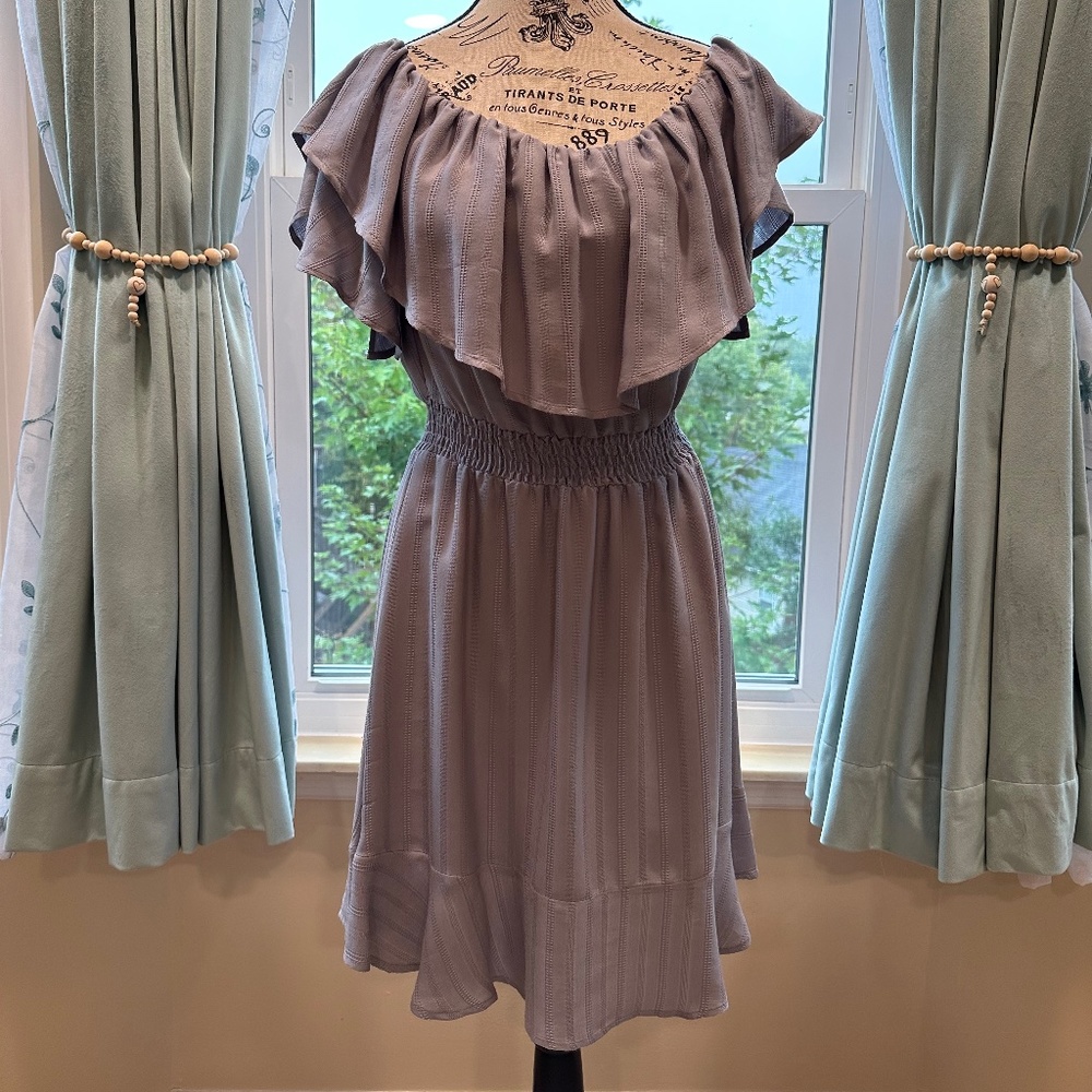 Lavender Off Shoulder Dress